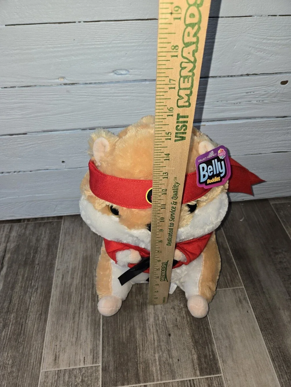 Belly Buddies Hamster Ninja Plush Stuffed Animal 15.5